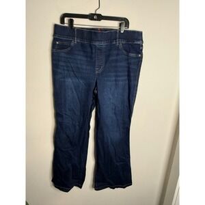 SPANX Stretch Twill Bootcut Jeans Dark Wash Women's Plus Size 2X